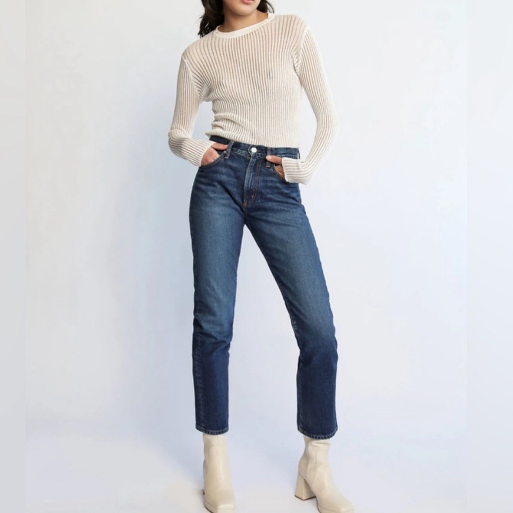 NWT DAILY BLUE MANYA CLASSIC STRAIGHT LEG JEANS ~ LEGACY COLLECTION - Picture 1 of 8